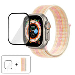 Einfaches Nylon-Armband mit 3D-gebogener Folie, für Apple Watch Series 40 mm, Apple Watch Ultra 2/1 49 mm und Apple Watch Series 45 mm