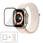 Einfaches Nylon-Armband mit 3D-gebogener Folie, für Apple Watch Series 40 mm, Apple Watch Ultra 2/1 49 mm und Apple Watch Series 45 mm
