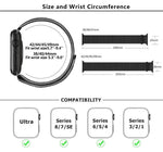 Einfaches Nylon-Armband mit 3D-gebogener Folie, für Apple Watch Series 40 mm, Apple Watch Ultra 2/1 49 mm und Apple Watch Series 45 mm