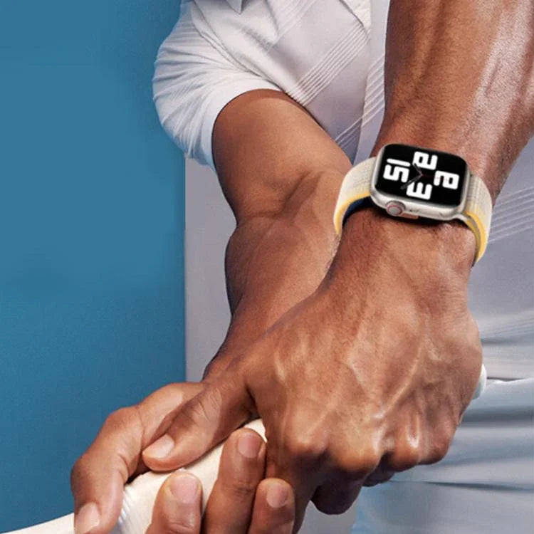 Einfaches Nylon-Armband mit 3D-gebogener Folie, für Apple Watch Series 40 mm, Apple Watch Ultra 2/1 49 mm und Apple Watch Series 45 mm