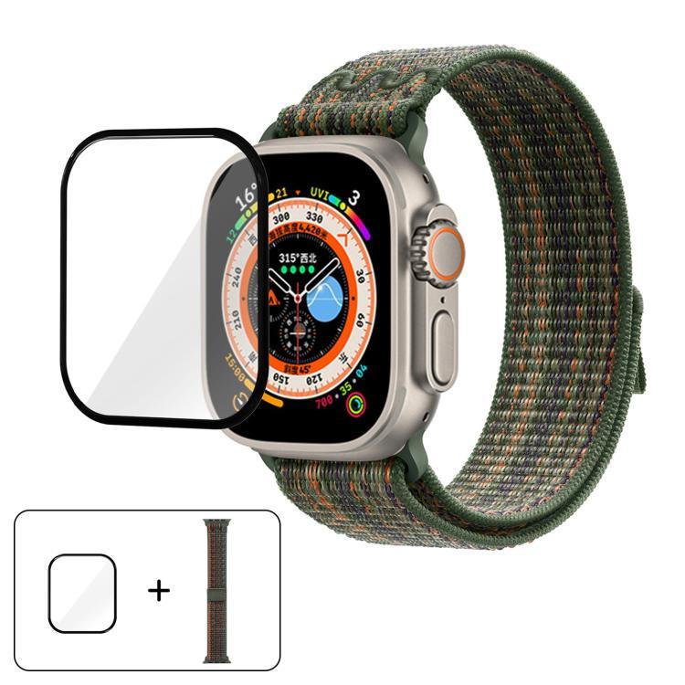 Nylon-Armband mit 3D-gebogener Folie, passend für Apple Watch Series 40 mm, Apple Watch Ultra 2/1 49 mm und Apple Watch Series 45 mm.