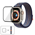 Nylon-Armband mit 3D-gebogener Folie, passend für Apple Watch Series 40 mm, Apple Watch Ultra 2/1 49 mm und Apple Watch Series 45 mm.