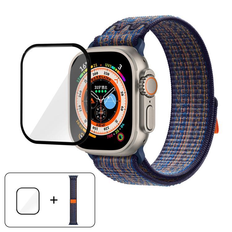 Nylon-Armband mit 3D-gebogener Folie, passend für Apple Watch Series 40 mm, Apple Watch Ultra 2/1 49 mm und Apple Watch Series 45 mm.