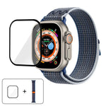 Nylon-Armband mit 3D-gebogener Folie, passend für Apple Watch Series 40 mm, Apple Watch Ultra 2/1 49 mm und Apple Watch Series 45 mm.