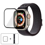 Nylon-Armband mit 3D-gebogener Folie, passend für Apple Watch Series 40 mm, Apple Watch Ultra 2/1 49 mm und Apple Watch Series 45 mm.