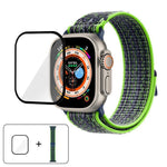 Nylon-Armband mit 3D-gebogener Folie, passend für Apple Watch Series 40 mm, Apple Watch Ultra 2/1 49 mm und Apple Watch Series 45 mm.