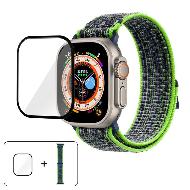 Nylon-Armband mit 3D-gebogener Folie, passend für Apple Watch Series 40 mm, Apple Watch Ultra 2/1 49 mm und Apple Watch Series 45 mm.