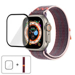 Nylon-Armband mit 3D-gebogener Folie, passend für Apple Watch Series 40 mm, Apple Watch Ultra 2/1 49 mm und Apple Watch Series 45 mm.