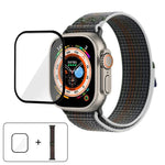 Nylon-Armband mit 3D-gebogener Folie, passend für Apple Watch Series 40 mm, Apple Watch Ultra 2/1 49 mm und Apple Watch Series 45 mm.