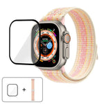Nylon-Armband mit 3D-gebogener Folie, passend für Apple Watch Series 40 mm, Apple Watch Ultra 2/1 49 mm und Apple Watch Series 45 mm.