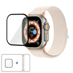 Nylon-Armband mit 3D-gebogener Folie, passend für Apple Watch Series 40 mm, Apple Watch Ultra 2/1 49 mm und Apple Watch Series 45 mm.