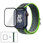 Nylon-Armband mit 3D-gebogener Folie, passend für Apple Watch Series 41 mm, 38 mm und 42 mm