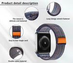 Nylon-Armband mit 3D-gebogener Folie, passend für Apple Watch Series 41 mm, 38 mm und 42 mm