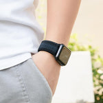 Nylon-Armband mit 3D-gebogener Folie, passend für Apple Watch Series 10 (46 mm, 42 mm und 44 mm).