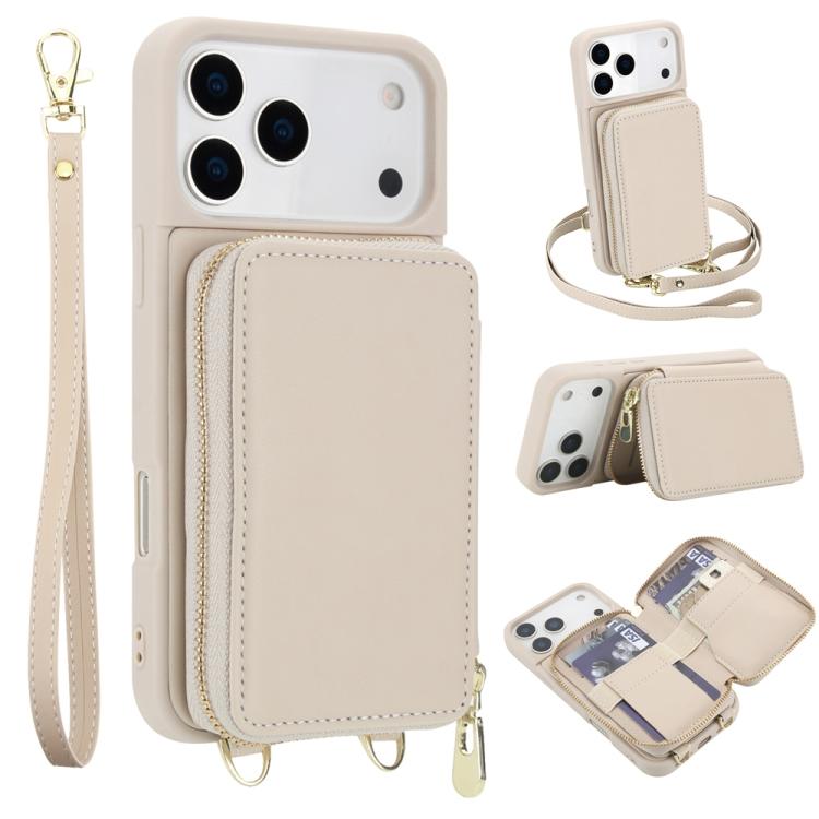 Umhängetasche mit Reißverschluss, RFID-Kartenfach und Handyhülle, für iPhone 17 Pro Max, für iPhone 17 Pro, für iPhone Air, für iPhone 15 Pro Max, für iPhone 15 Pro, für iPhone 15 Plus / 14 Plus