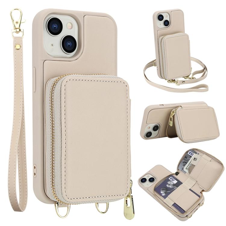 Handytasche mit Umhängeriemen, Reißverschluss und RFID-Schutz, für iPhone 15, für iPhone 14 / 13, für iPhone 14 Pro, für iPhone 14 Pro Max, für iPhone 13 Pro Max, für iPhone 13 Pro