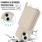 Handytasche mit Umhängeriemen, Reißverschluss und RFID-Schutz, für iPhone 15, für iPhone 14 / 13, für iPhone 14 Pro, für iPhone 14 Pro Max, für iPhone 13 Pro Max, für iPhone 13 Pro