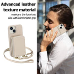Handytasche mit Umhängeriemen, Reißverschluss und RFID-Schutz, für iPhone 15, für iPhone 14 / 13, für iPhone 14 Pro, für iPhone 14 Pro Max, für iPhone 13 Pro Max, für iPhone 13 Pro