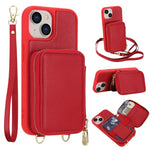 Handytasche mit Umhängeriemen, Reißverschluss und RFID-Schutz, für iPhone 15, für iPhone 14 / 13, für iPhone 14 Pro, für iPhone 14 Pro Max, für iPhone 13 Pro Max, für iPhone 13 Pro
