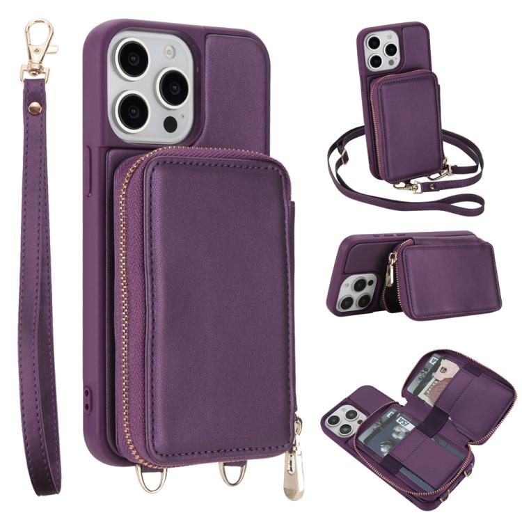 Handytasche mit Umhängeriemen, Reißverschluss und RFID-Schutz, für iPhone 15, für iPhone 14 / 13, für iPhone 14 Pro, für iPhone 14 Pro Max, für iPhone 13 Pro Max, für iPhone 13 Pro