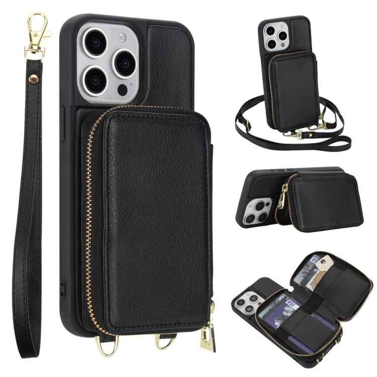 Handytasche mit Umhängeriemen, Reißverschluss und RFID-Schutz, für iPhone 15, für iPhone 14 / 13, für iPhone 14 Pro, für iPhone 14 Pro Max, für iPhone 13 Pro Max, für iPhone 13 Pro