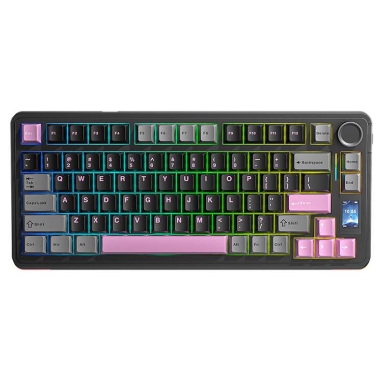 AULA S75 Pro Mechanische Tastatur mit 80 Tasten, Kabel/2.4G/Bluetooth, drei Modi, anpassbarer Farbverlauf