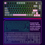 AULA S75 Pro Mechanische Tastatur mit 80 Tasten, Kabel/2.4G/Bluetooth, drei Modi, anpassbarer Farbverlauf