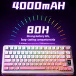 AULA S75 Pro Mechanische Tastatur mit 80 Tasten, Kabel/2.4G/Bluetooth, drei Modi, anpassbarer Farbverlauf