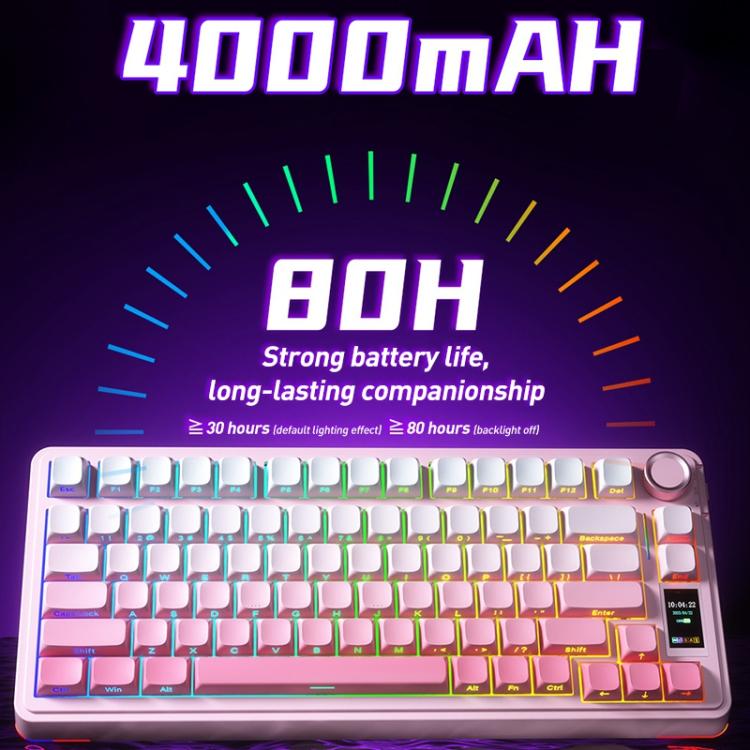 AULA S75 Pro Mechanische Tastatur mit 80 Tasten, Kabel/2.4G/Bluetooth, drei Modi, anpassbarer Farbverlauf
