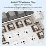 AULA F108 Pro Mechanische Gaming-Tastatur mit 108 Tasten, Kabel/2.4G/Bluetooth, drei Modi, anpassbare RGB-Beleuchtung