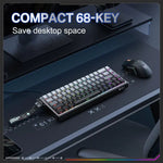 ONIKUMA G69 68 Tasten RGB-Beleuchtung Kabelgebundene Magnetachse Tastatur