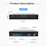 SriHome NVS005-POE065 3MP HD 4-Kanal PoE Kamera Netzwerk-Videorekorder-Kit, 3MP 4-Kanal