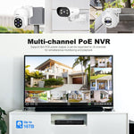SriHome NVS005-POE030 3MP HD 4-Kanal PoE Kamera Netzwerk-Videorekorder-Kit, 3MP 4-Kanal