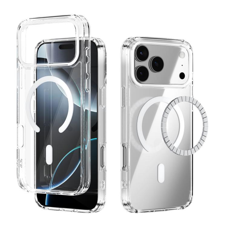 ABEEL MagSafe Magnetischer Farbring Kratzfeste Transparente Handyhülle, Für iPhone 17 Pro Max, Für iPhone 17 Pro, Für iPhone 17, Für iPhone Air, Für iPhone 16 Pro Max, Für iPhone 16 Pro, Für iPhone 16 Plus, Für iPhone 16