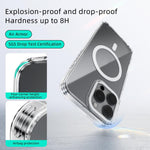ABEEL MagSafe Magnetischer Farb-Ring Kratzfeste transparente Handyhülle, Für iPhone 13 Pro Max, Für iPhone 13 Pro, Für iPhone 13