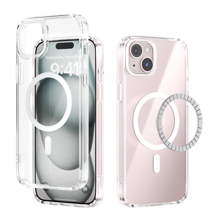 ABEEL MagSafe Magnetischer Farb-Ring Kratzfeste transparente Handyhülle, Für iPhone 13 Pro Max, Für iPhone 13 Pro, Für iPhone 13