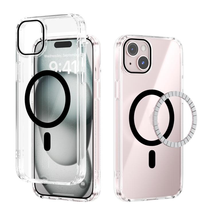 ABEEL MagSafe Magnetischer Farb-Ring Kratzfeste transparente Handyhülle, Für iPhone 13 Pro Max, Für iPhone 13 Pro, Für iPhone 13