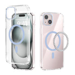 ABEEL MagSafe Magnetischer Farb-Ring Kratzfeste transparente Handyhülle, Für iPhone 13 Pro Max, Für iPhone 13 Pro, Für iPhone 13