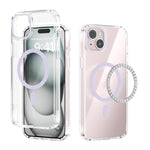 ABEEL MagSafe Magnetischer Farb-Ring Kratzfeste transparente Handyhülle, Für iPhone 13 Pro Max, Für iPhone 13 Pro, Für iPhone 13