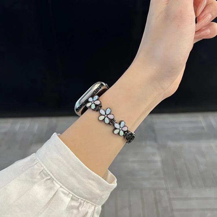 xDfind Sonnenblüten-Metallarmband, für Apple Watch 42 / 44 / 45 / 46 / 49 mm, für Apple Watch 38 / 40 / 41 / S10 42 mm