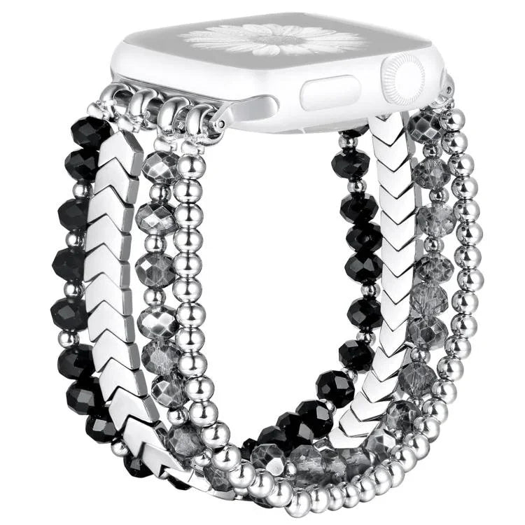 xDfind Arrow Kristallperlen-Metallarmband, für Apple Watch 42 / 44 / 45 / 46 / 49 mm, für Apple Watch 38 / 40 / 41 / S10 42 mm