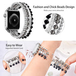 xDfind Arrow Kristallperlen-Metallarmband, für Apple Watch 42 / 44 / 45 / 46 / 49 mm, für Apple Watch 38 / 40 / 41 / S10 42 mm