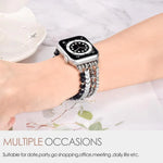 xDfind Arrow Kristallperlen-Metallarmband, für Apple Watch 42 / 44 / 45 / 46 / 49 mm, für Apple Watch 38 / 40 / 41 / S10 42 mm
