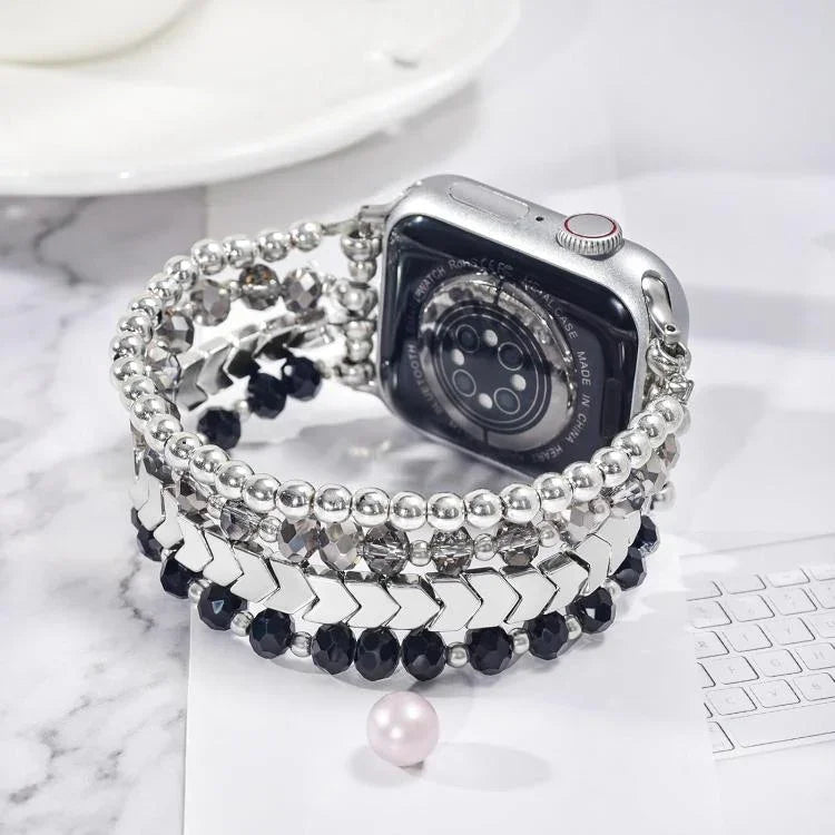 xDfind Arrow Kristallperlen-Metallarmband, für Apple Watch 42 / 44 / 45 / 46 / 49 mm, für Apple Watch 38 / 40 / 41 / S10 42 mm