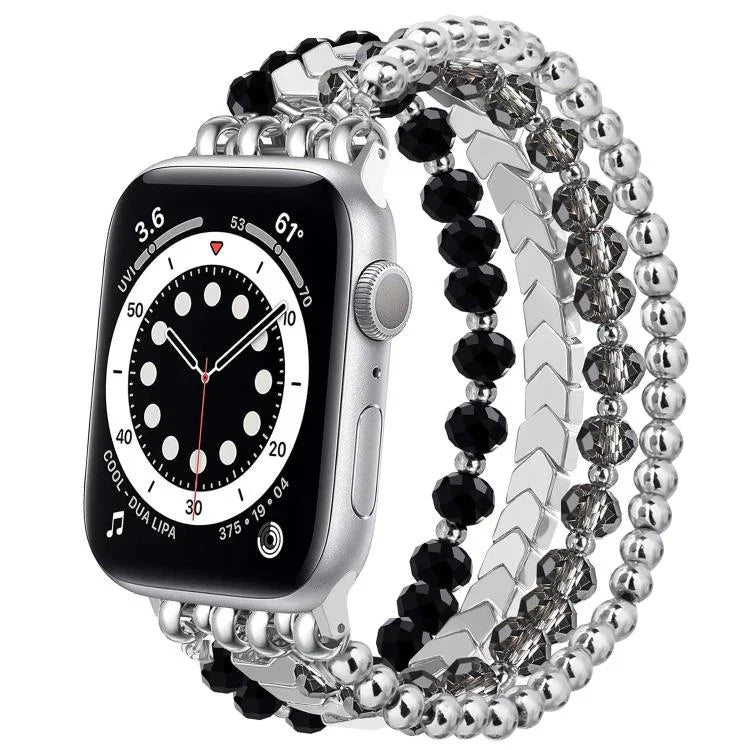 xDfind Arrow Kristallperlen-Metallarmband, für Apple Watch 42 / 44 / 45 / 46 / 49 mm, für Apple Watch 38 / 40 / 41 / S10 42 mm