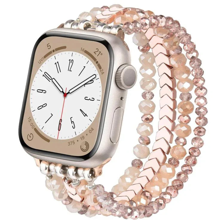 xDfind Arrow Kristallperlen-Metallarmband, für Apple Watch 42 / 44 / 45 / 46 / 49 mm, für Apple Watch 38 / 40 / 41 / S10 42 mm