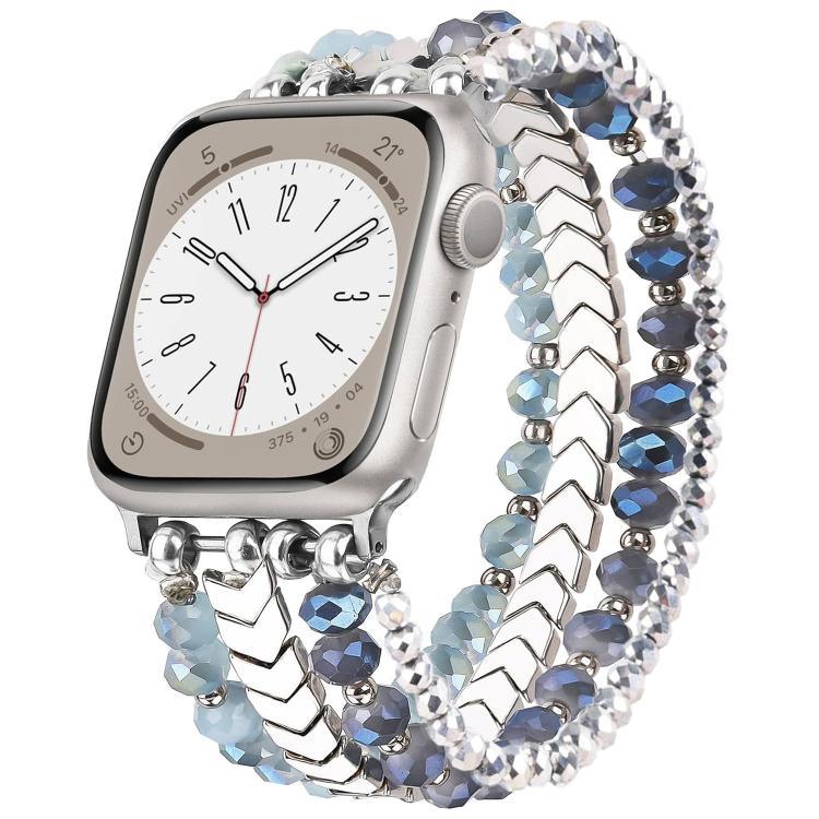 xDfind Arrow Kristallperlen-Metallarmband, für Apple Watch 42 / 44 / 45 / 46 / 49 mm, für Apple Watch 38 / 40 / 41 / S10 42 mm