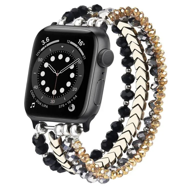 xDfind Arrow Kristallperlen-Metallarmband, für Apple Watch 42 / 44 / 45 / 46 / 49 mm, für Apple Watch 38 / 40 / 41 / S10 42 mm