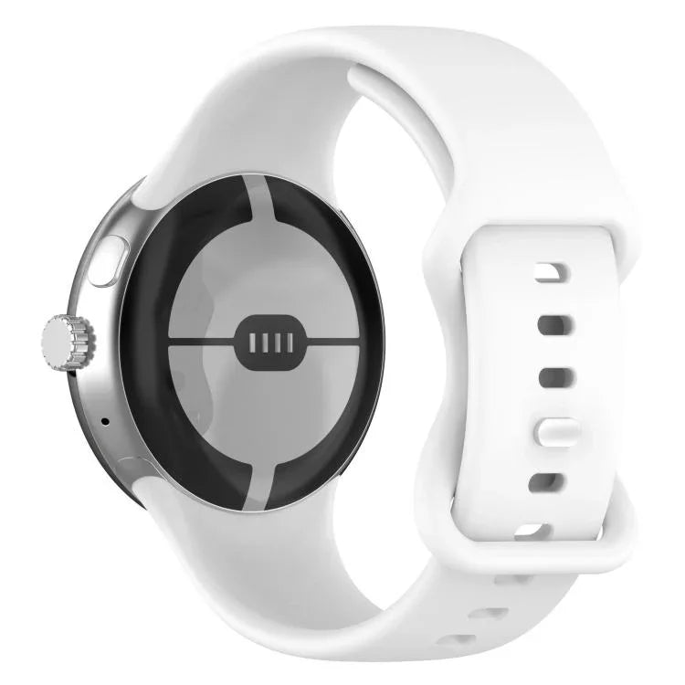 Silikon-Uhrenarmband mit Schmetterlingsverschluss und 3D-gebogener Folie, für Google Pixel Watch 3 (45 mm), Google Pixel Watch 3 (41 mm), Google Pixel Watch 2 und Google Pixel Watch