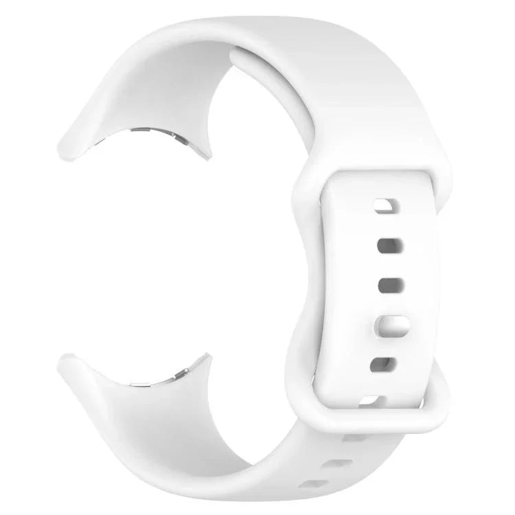 Silikon-Uhrenarmband mit Schmetterlingsverschluss und 3D-gebogener Folie, für Google Pixel Watch 3 (45 mm), Google Pixel Watch 3 (41 mm), Google Pixel Watch 2 und Google Pixel Watch